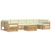 vidaXL Outdoor-Sofagarnitur 8 stk. 7-Sitzer Wei&szlig; und Creme