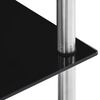 vidaXL Regal mit 5 Ablagen Schwarz 40x40x130 cm Hartglas