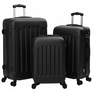 vidaXL Koffer 3 Stk. Schwarz 50 x 31 x 78 cm ABS Kunststoff