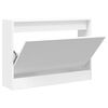 vidaXL Schuhschrank Wei&szlig; 80x21x57 cm Holzwerkstoff