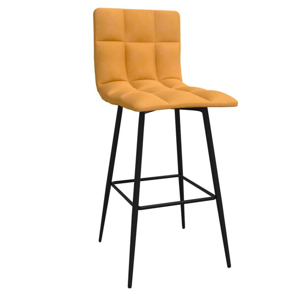 vidaXL Barhocker 2 Stk. Braun Samt