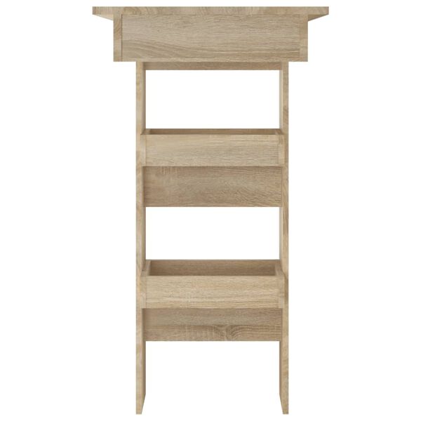 vidaXL Wand-Bartisch Sonoma-Eiche 102x45x103,5 cm Holzwerkstoff