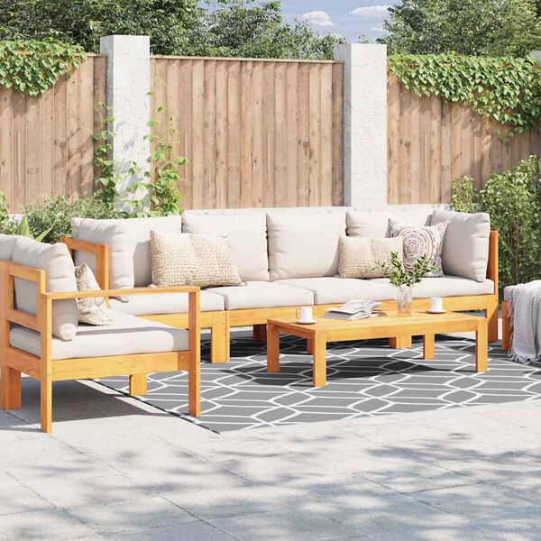 vidaXL Outdoor Teppich ARAKIL Grau und Wei&szlig; 250 x 250 cm PP