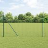 vidaXL Zaun mit Pfosten Gr&uuml;n 1,6 x 10 m Stahl und PVC