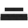 vidaXL Ottoman-Bett mit Matratzen & LEDs Schwarz 180x200 cm Stoff