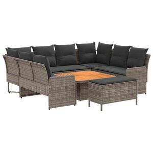 vidaXL M&ouml;belsets 7 stk. Grau und Dunkelgrau PE-Rattan