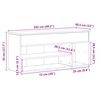 vidaXL Schuhbank Artisan-Eiche 102x30,5x45 cm Holzwerkstoff