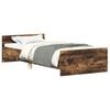 vidaXL Bettgestell ohne Matratze R&auml;uchereiche 75x190 cm Holzwerkstoff