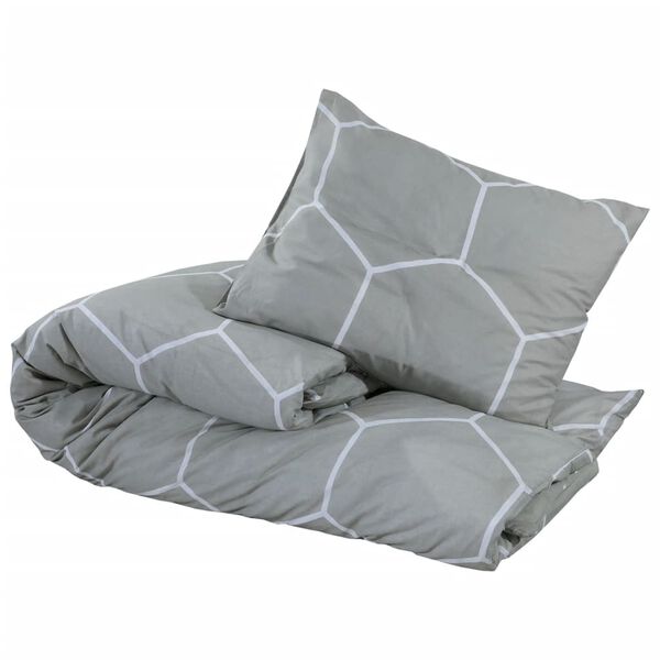 vidaXL Bettw&auml;sche-Set Grau 140x200 cm Baumwolle