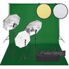 vidaXL Fotostudio-Set mit Beleuchtung, Hintergrund und Reflektor