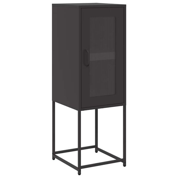 vidaXL Sideboard Schwarz 36x39x107 cm Kaltgewalzter Stahl