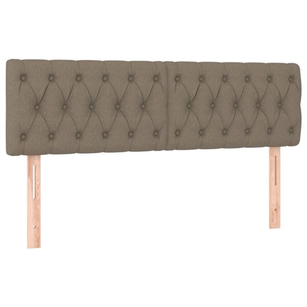vidaXL Kopfteile 2 Stk. Taupe 80x7x78/88 cm Stoff