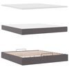 vidaXL Ottoman-Bett mit Matratzen & LEDs Grau 180x200 cm Kunstleder