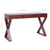 vidaXL Computertisch Braun 115x47x77 cm Massivholz Mahagoni
