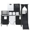 vidaXL Kinderloftbett Schwarz 90 x 190 cm Metall