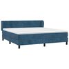 vidaXL Boxspringbett mit Matratze Dunkelblau 180x200 cm Samt
