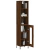 vidaXL Highboard Braun Eichen-Optik 34,5x34x180 cm Holzwerkstoff