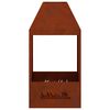 vidaXL Feuerstelle Braun 50 x 50 x 100 cm Wetterstahl