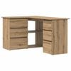 vidaXL Eckschreibtisch Artisan-Eiche 145x100x76 cm Holzwerkstoff