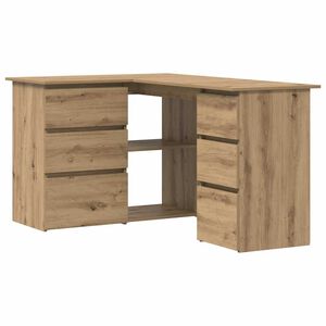 vidaXL Eckschreibtisch Artisan-Eiche 145x100x76 cm Holzwerkstoff