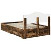 vidaXL Bettrahmen Ger&auml;ucherte Eiche 120 x 190 cm Holzwerkstoff