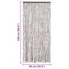 vidaXL Insektenschutz-Vorhang Taupe und Wei&szlig; 90x220 cm Chenille