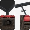 vidaXL Garten Essgruppe 7 pcs Braun Poly-Rattan