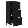vidaXL Sideboard Schwarz Eichen-Optik 34 x 34,5 x 90 cm Holzwerkstoff