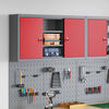 vidaXL Werkzeugschrank mit Regal Rot und Grau 50 x 20 x 55 cm