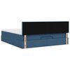 vidaXL Ottoman-Bett mit Matratze & LEDs Blau 160x200 cm Stoff