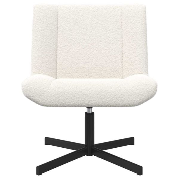 vidaXL Drehstuhl Creme 63 x 75 x 76 cm Schafsleder