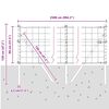 vidaXL Zaun mit Pfosten Grau 0,8 x 25 m Stahl