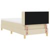 vidaXL Boxspringbett mit Matratze Creme 200 x 100 cm Polyester