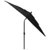 vidaXL Sonnenschirm mit Aluminium-Mast 3-lagig Schwarz 2,5x2,5 m