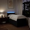 vidaXL Boxspringbett mit Matratze Schwarz 80x200 cm Stoff