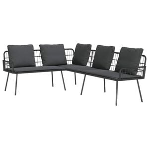 vidaXL Sofa 5-Sitzanzahl Anthrazit Stahl