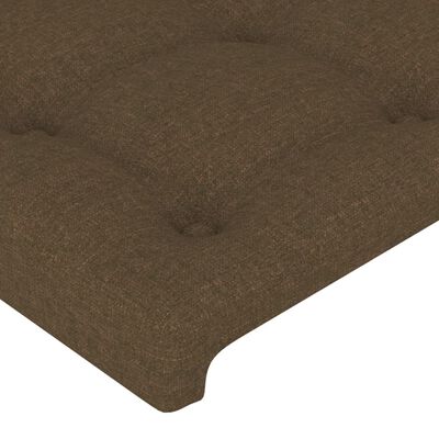 vidaXL Kopfteil mit Ohren Dunkelbraun 103x16x118/128 cm Stoff