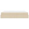 vidaXL Bettgestell mit Matratze mit Matratze 2 pcs Creme Stoff