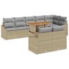 vidaXL Garten-Sofa-Set 9 Stk. Beige Poly Rattan