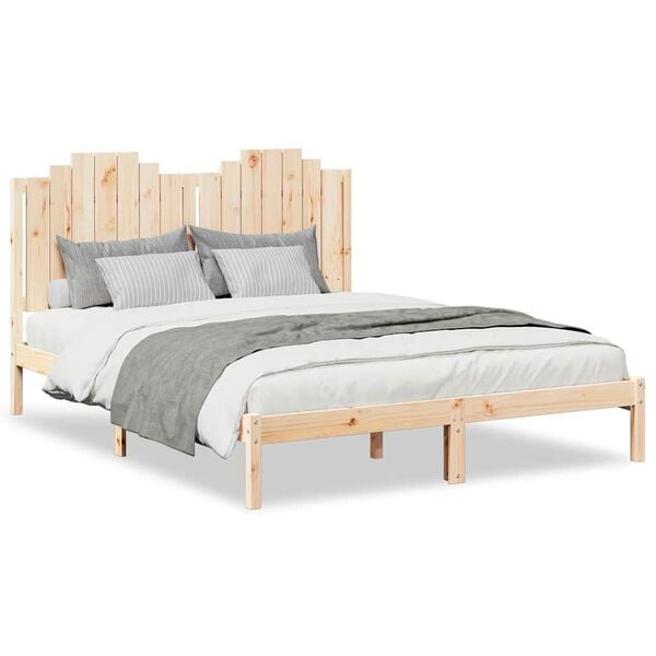 vidaXL Massivholzbett Extra Lang ohne Matratze 140x210 cm