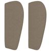 vidaXL Kopfteil mit Ohren Taupe 203x23x78/88 cm Stoff