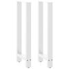 vidaXL Bartischbeine Wei&szlig; 2 Stk. 40x(100-101) cm Stahl