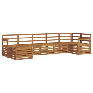 vidaXL Outdoor-Sofagarnitur 7 stk. Natur