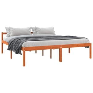 vidaXL Bettrahmen Wachsbraun 180 x 200 cm Massives Kiefernholz