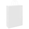 vidaXL Papiertragetaschen 50 Stk. mit Henkeln Wei&szlig; 32x12x42 cm