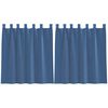vidaXL Voile Vorhänge mit Schlaufen 2 Stk. Königsblau 140x140 cm