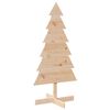 vidaXL Weihnachtsbaum Holz zum Schm&uuml;cken 120 cm Massivholz Kiefer