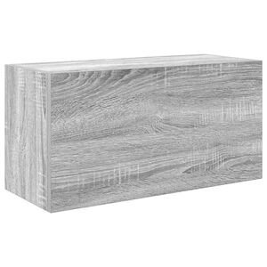 vidaXL Bad-Wandschrank Grau Sonoma 60x25x30 cm Holzwerkstoff
