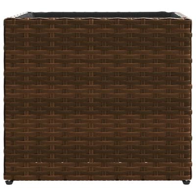 vidaXL Pflanzkübel Braun 36x30x32 cm Poly Rattan