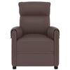 vidaXL Massagesessel mit Aufstehhilfe Braun Kunstleder